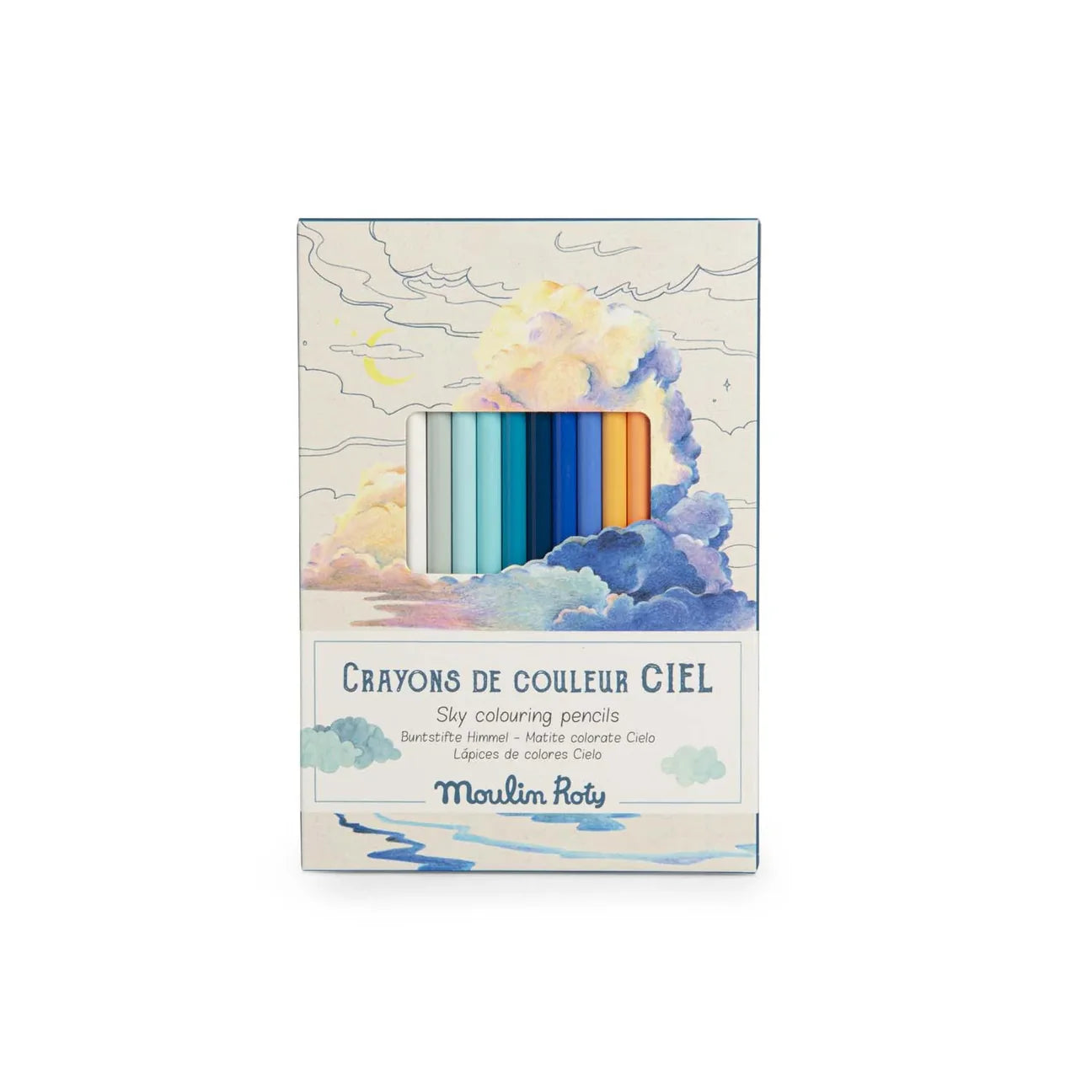 L'Explorateur, 12 Sky Colouring Pencils and Card