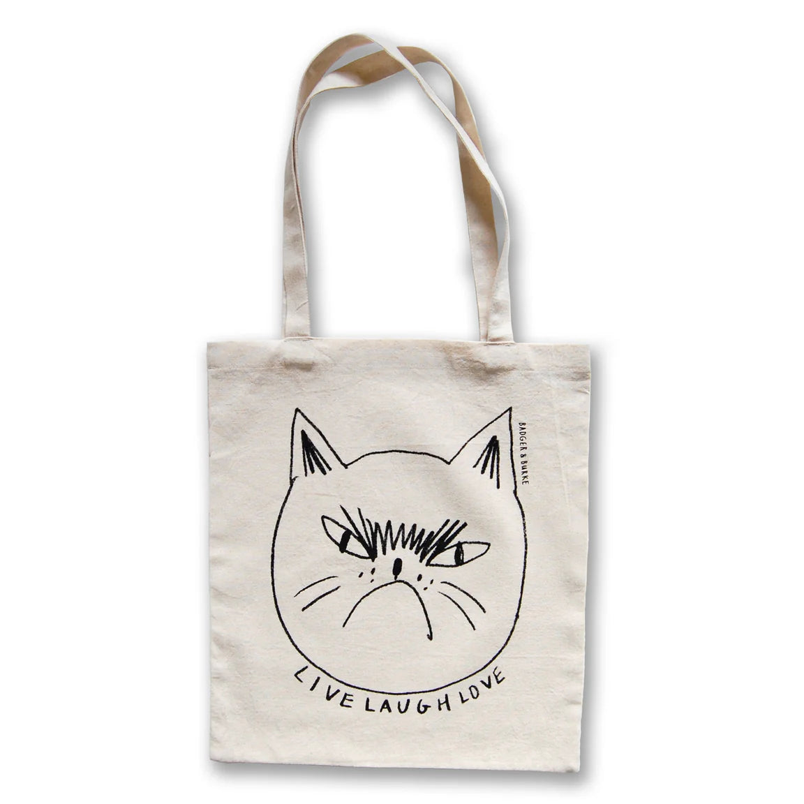 Badger & Burke Tote - Live Laugh Love Cat