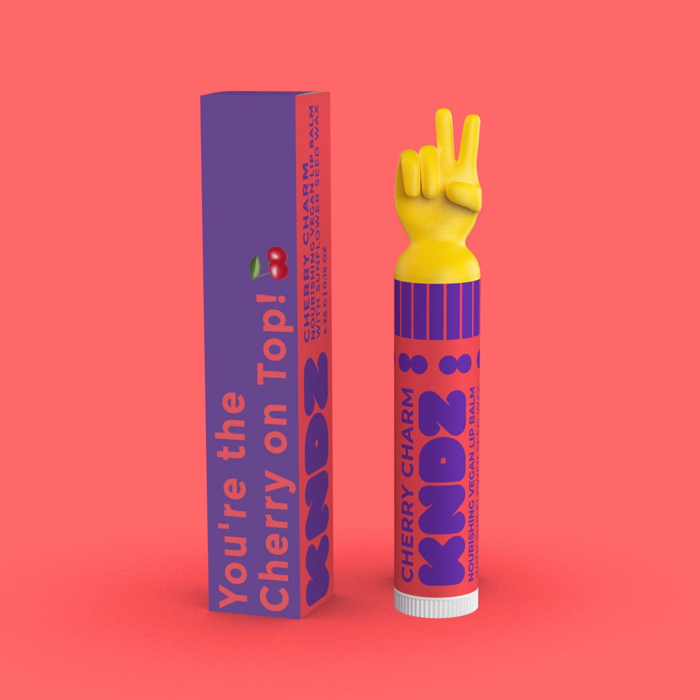 Peace Cherry Charm Vegan Lip Balm