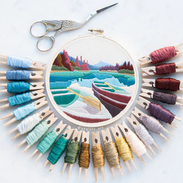 Valley of the Five Lakes (Boats) DIY Embroidery Kit