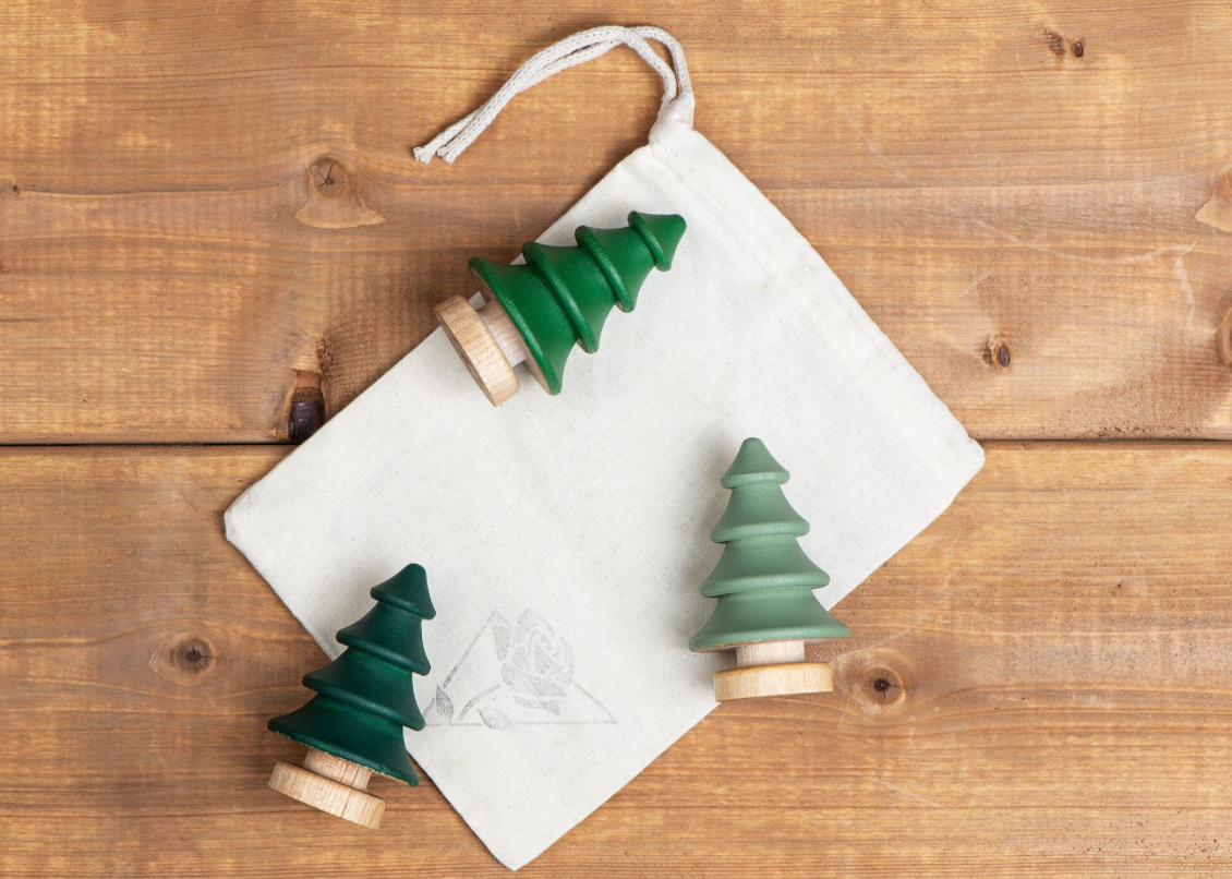 Wooden Trees - Set of 3