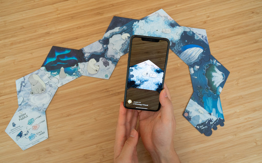 The Bear Who Touched the Northern Lights - an interactive story puzzle