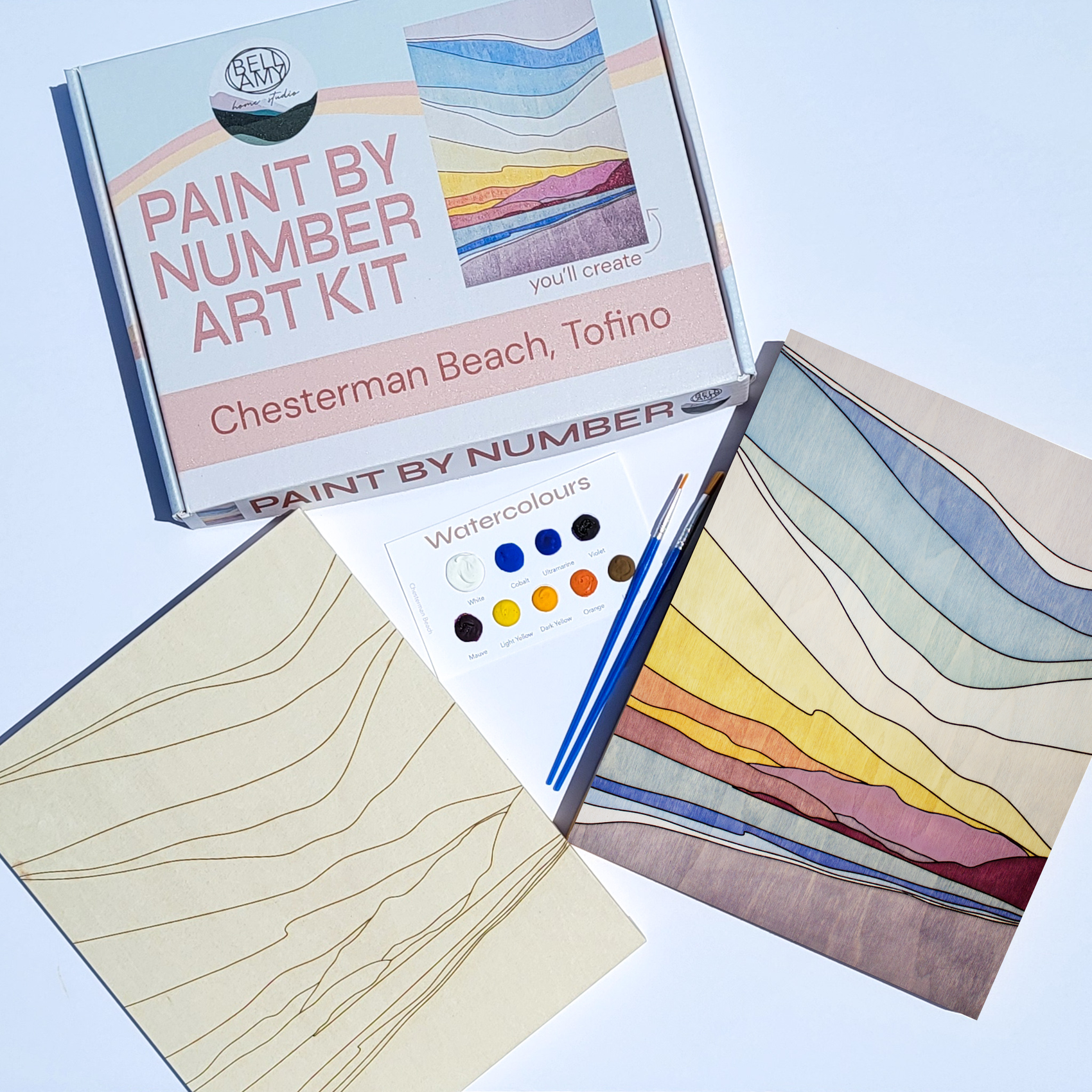 Paint By Number Art Kit - Chesterman Beach & Howe Sound