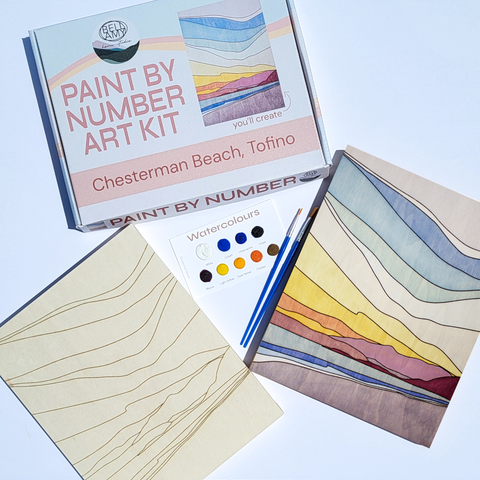Paint By Number Art Kit - Chesterman Beach & Howe Sound
