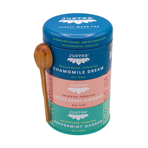 JusTea - Trio Tin & Spoon (All Types)