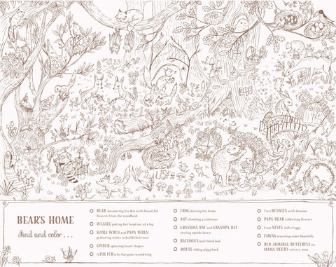 Brown Bear Wood: A Search-and-Find Coloring Book