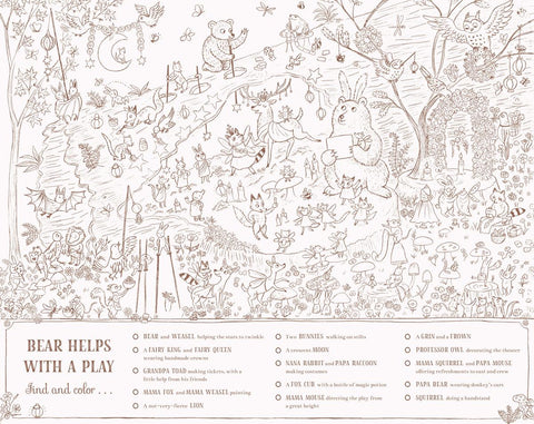 Brown Bear Wood: A Search-and-Find Coloring Book