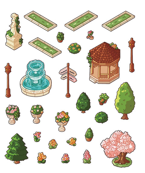 Cute 'n' Cozy Sticker Therapy: Cute 'n' Cozy Town