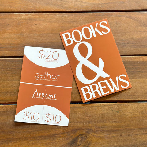 Books & Brews Gift Card (Gather x A-Frame Brewing)