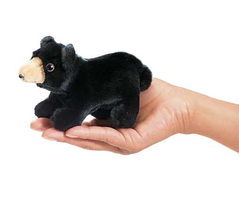 Finger Puppet -  Mini Black Bear