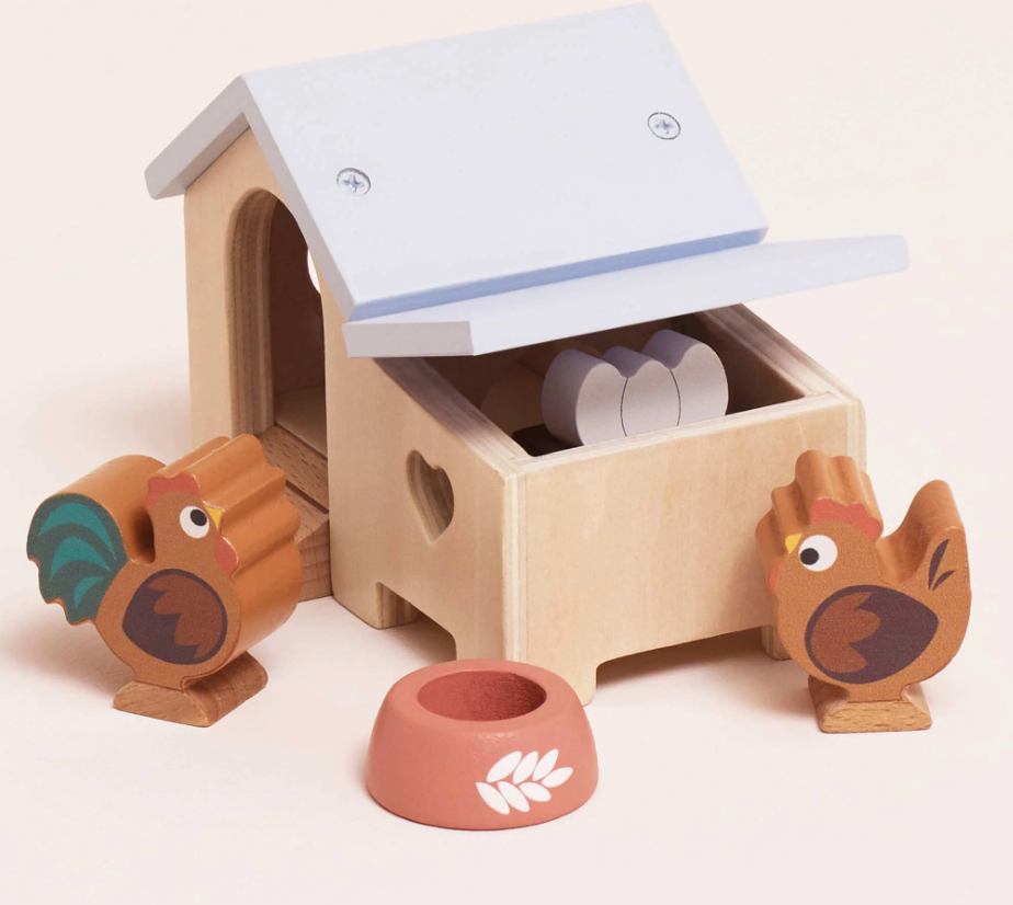 Doll House Chicken Coop Set
