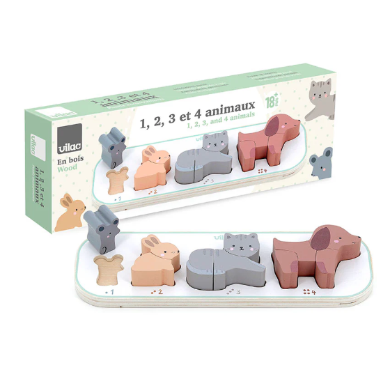 Early Learning Puzzle - 1, 2, 3 and 4 Animals