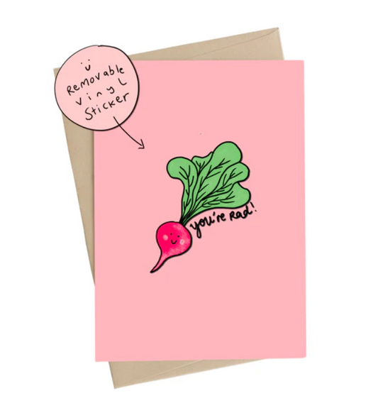 Greeting Card with Removeable Sticker - All Styles
