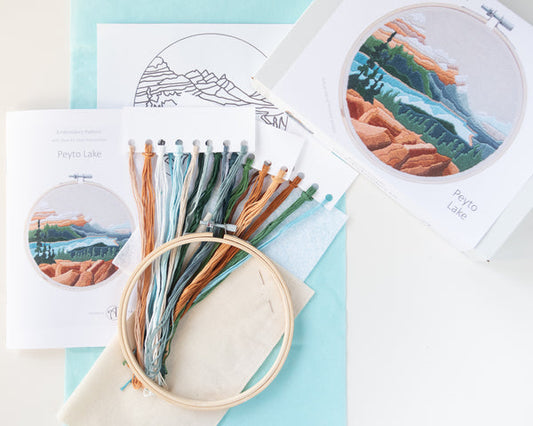 Peyto Lake DIY Embroidery Kit – Little Bookshop