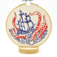 Embroidery Kit - Kraken and Ship