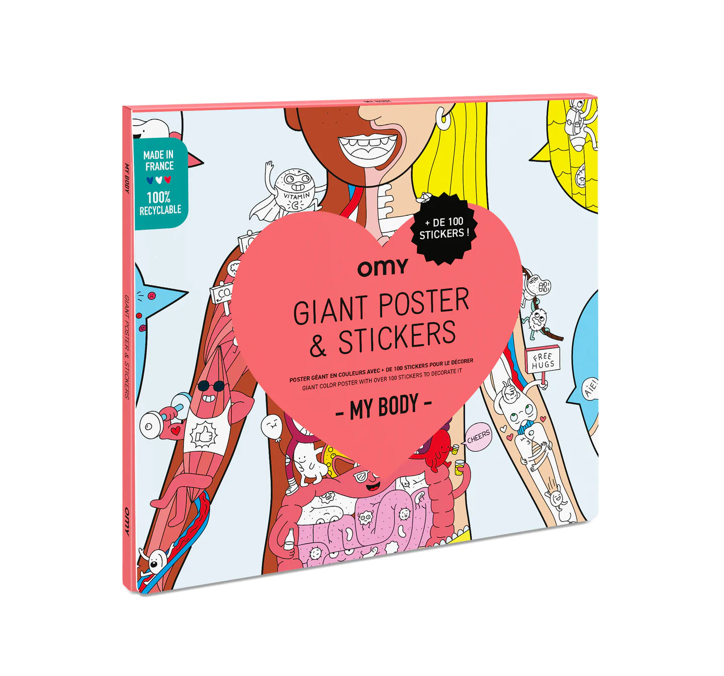 OMY Giant Poster and Stickers - My Body