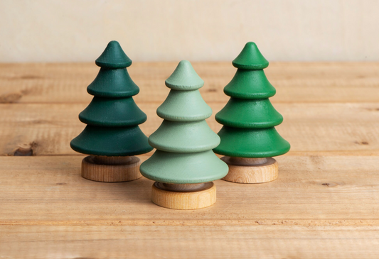 Wooden Trees - Set of 3